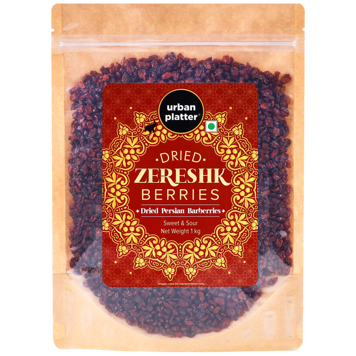 Urban Platter Dried Persian Zereshk Berries, 1Kg (Tart and Rich Barberries, Perfect for Berry Pulao, Parsi Dishes, Zarishk Polow, Rich in Vitamin C)