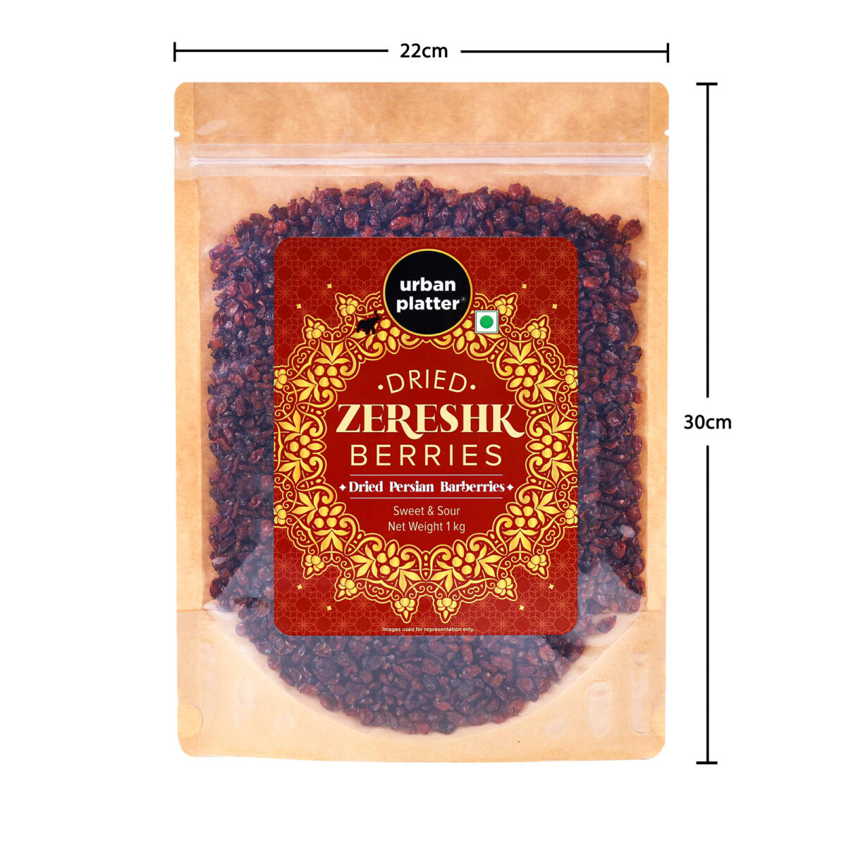 Urban Platter Dried Persian Zereshk Berries, 1Kg (Tart and Rich Barberries, Perfect for Berry Pulao, Parsi Dishes, Zarishk Polow, Rich in Vitamin C)