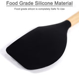Urban Platter Non-Stick Silicone Spatula with Wooden Handle for Cooking,Pastry for Cake Mixer, Baking and Glazing [Easy to Clean, Perfect for Non-stick Utensils, Heat-Resistant]