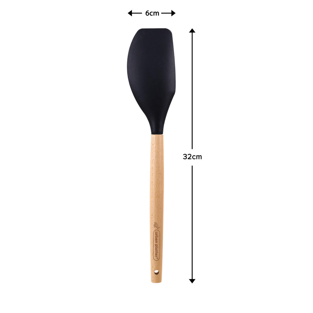 Urban Platter Non-Stick Silicone Spatula with Wooden Handle for Cooking,Pastry for Cake Mixer, Baking and Glazing [Easy to Clean, Perfect for Non-stick Utensils, Heat-Resistant]