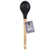 Silicone Serving/ Cooking Spoon With Wooden Handle (Easy to Clean, Perfect for Non-stick Utensils, Heat-Resistant)