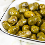 Urban Platter Chalkidiki Variety Green Olives With Wild Oregano, 500g / 17.6oz [Unpitted, Premium Quality, Produced in Greece]