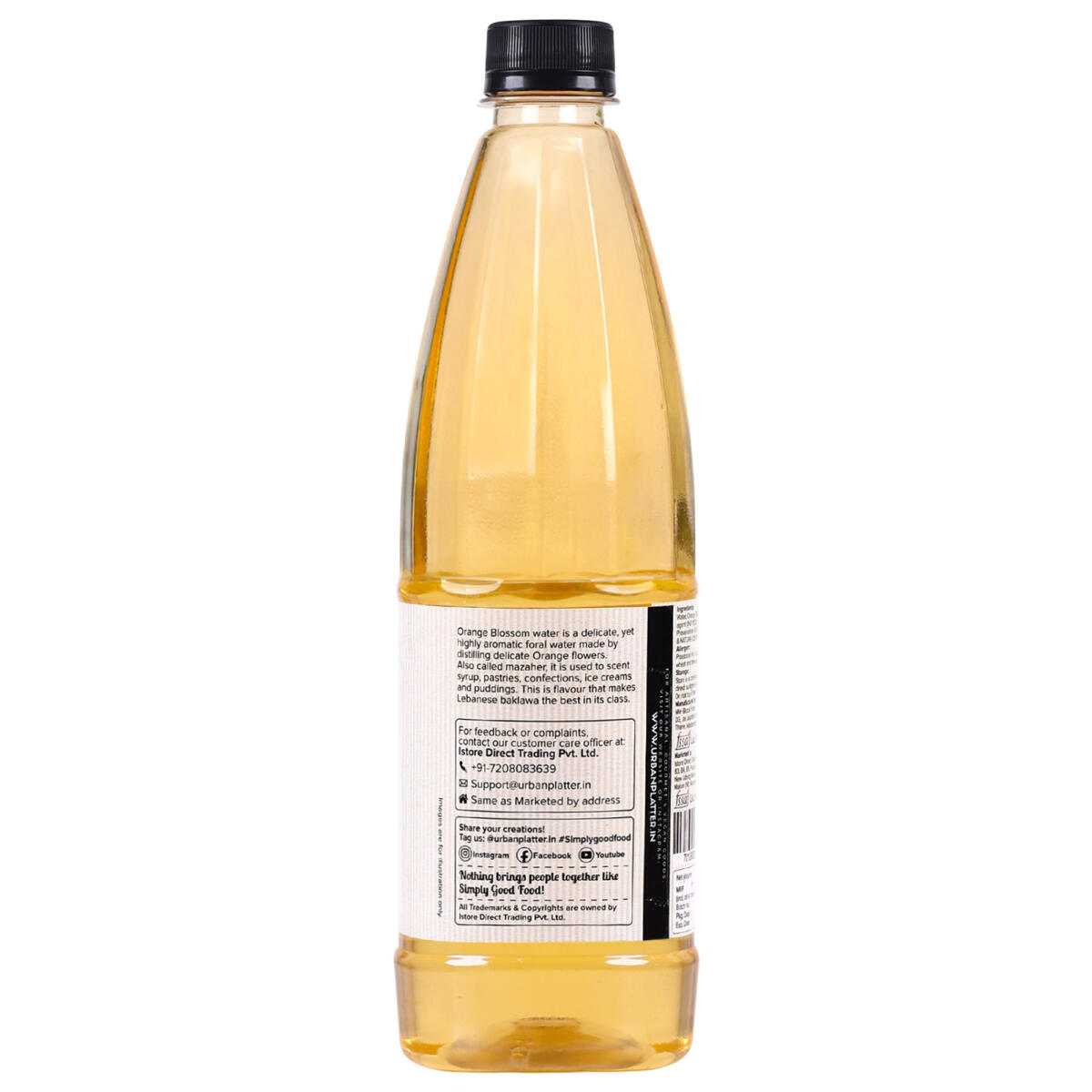 Urban Platter Orange Blossom Water, 700ml [Orange Flower Water]