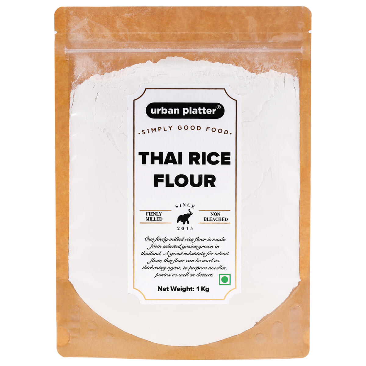 Urban Platter Thai Rice Flour, 1kg (Product of Thailand | Gluten-free  | Makes Dumplings, Pancakes and Noodles)