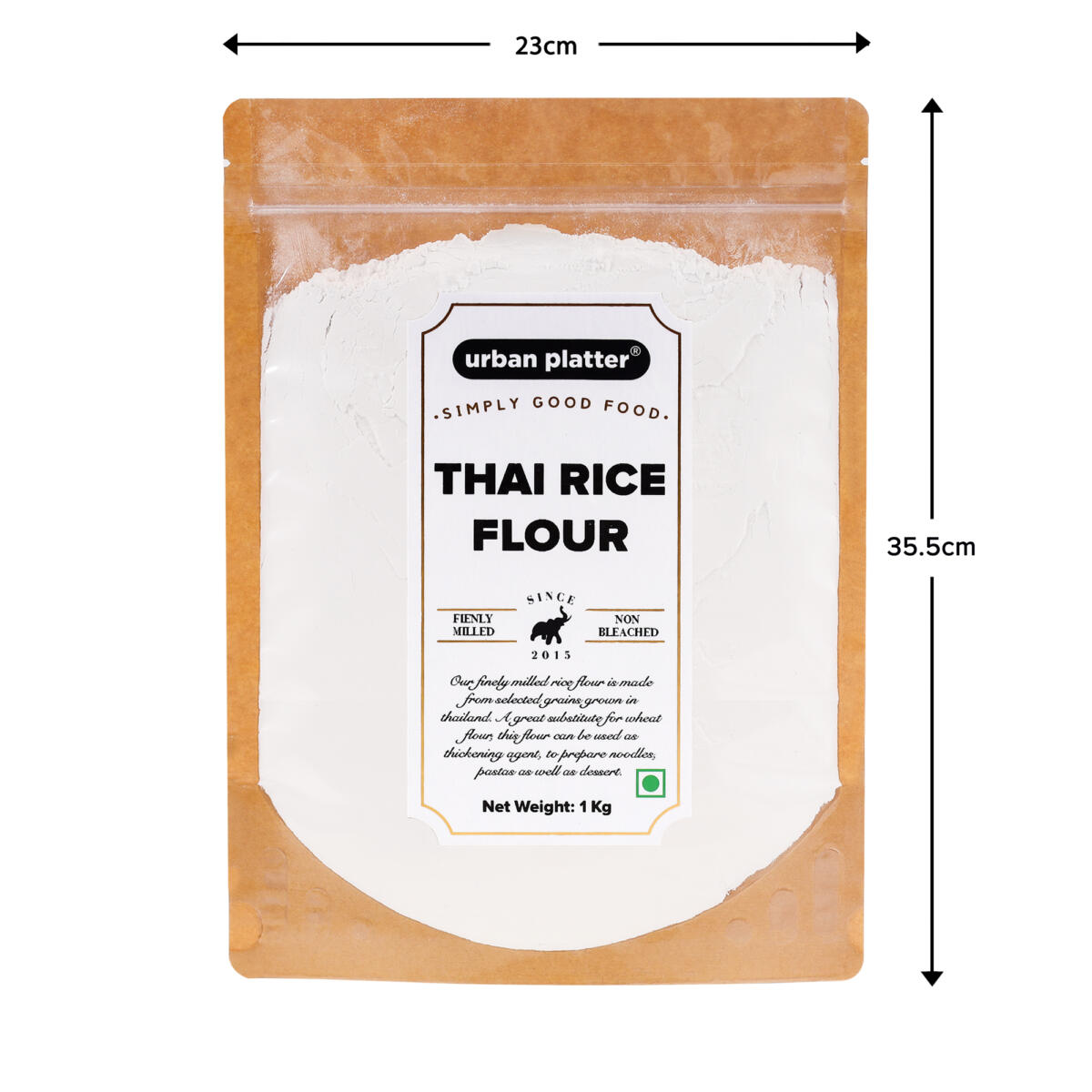 Urban Platter Thai Rice Flour, 1kg (Product of Thailand | Gluten-free  | Makes Dumplings, Pancakes and Noodles)