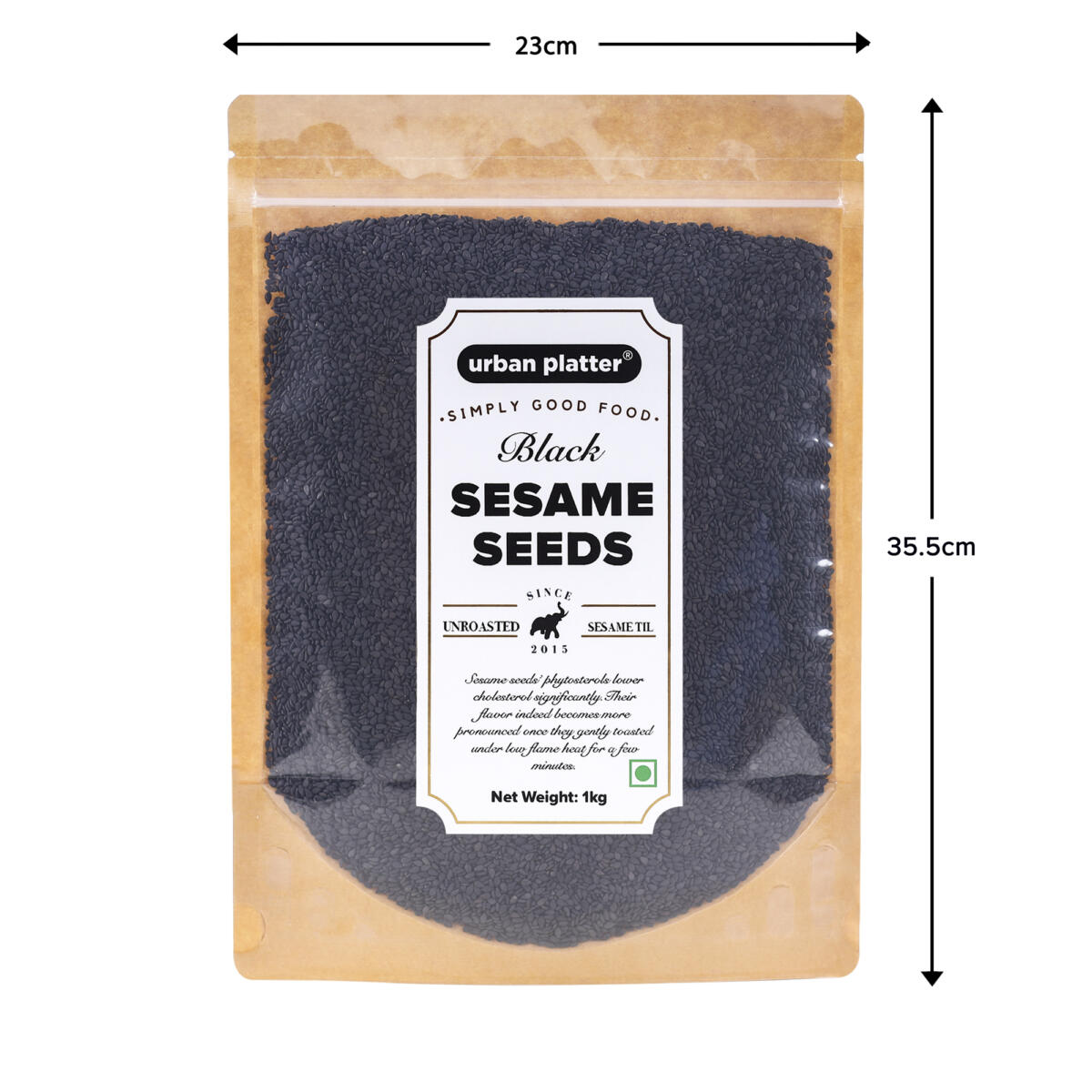 Urban Platter Black Sesame (Til) Seeds, 1Kg