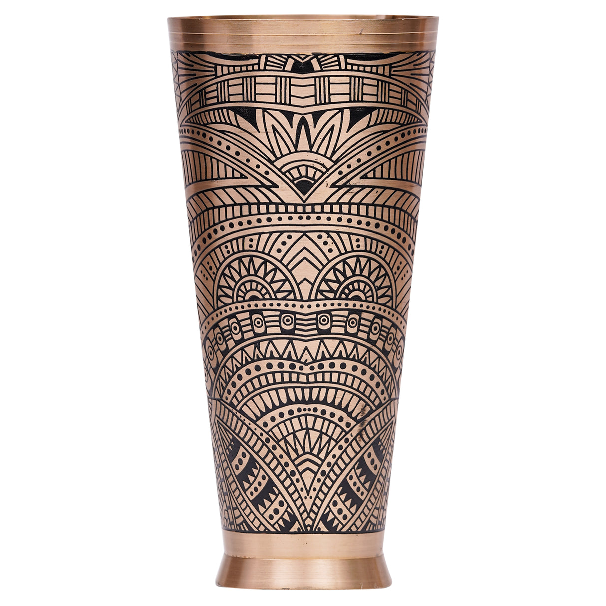 Urban Platter Pure Brass Designer Jumbo Tumbler, 750ml