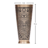 Urban Platter Pure Brass Designer Jumbo Tumbler, 750ml