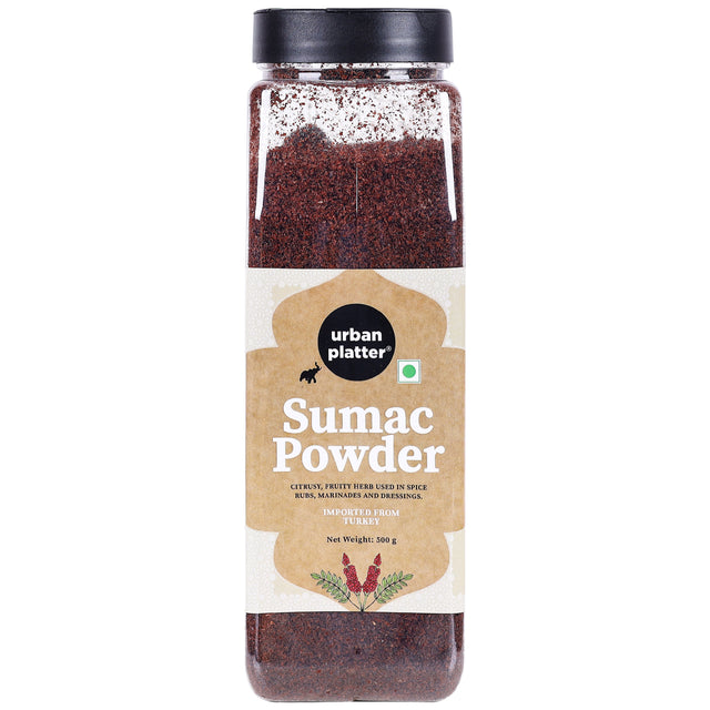 Urban Platter Sumac Powder, 500g (Versatile Spice | Citrusy and Fruity | Perfect for Dry Rub and Seasoning) - front pack