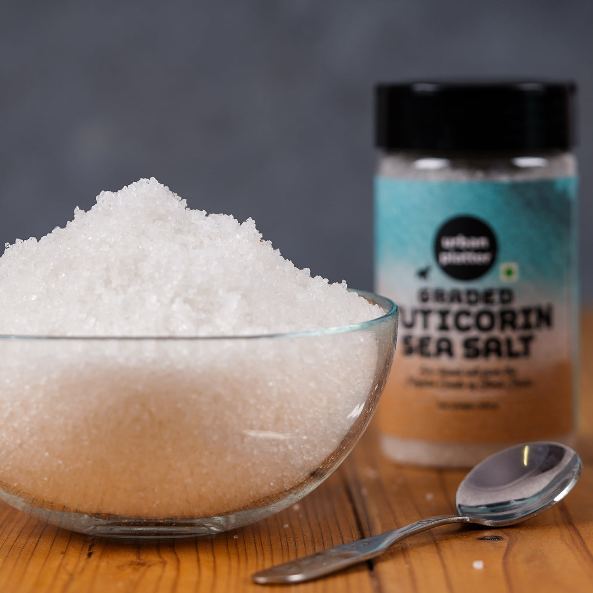 Urban Platter Graded Tuticorin Sea Salt Crystals Shaker Jar, 200g / 7oz [Premium Quality Finishing Salt]