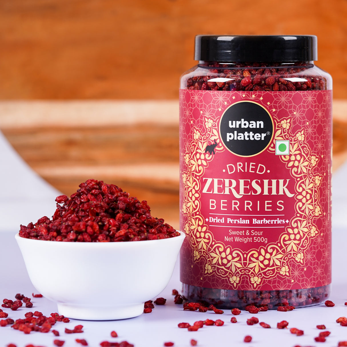 Urban Platter Dried Persian Zereshk Berries, 500g (Tart and Rich Barberries, Perfect for Berry Pulao, Parsi Dishes, Zarishk Polow, Rich in Vitamin C)