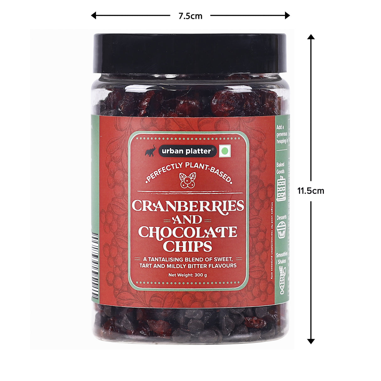 Urban Platter Sliced Cranberries & Chocolate Chips, 300g