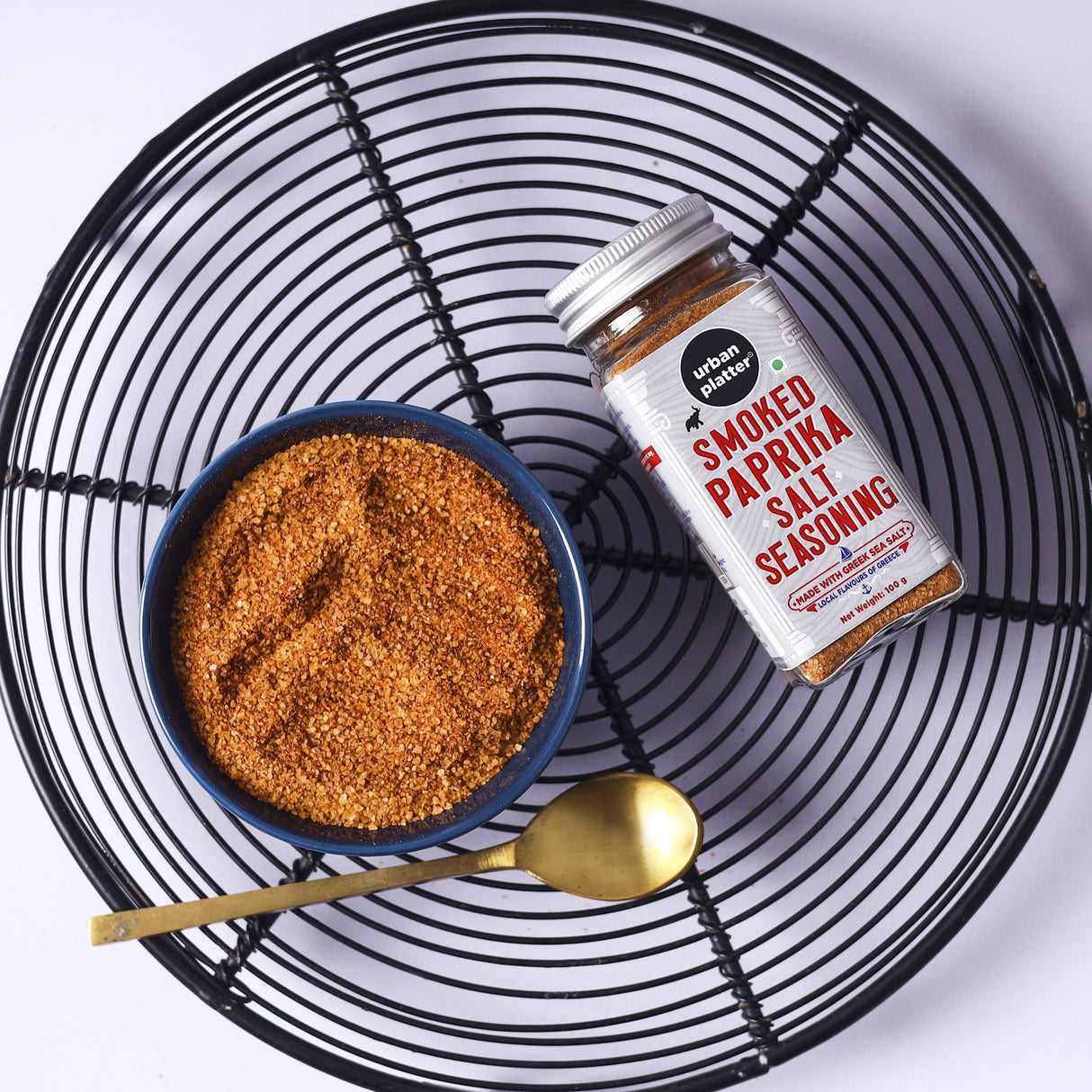 Urban Platter Smoked Paprika Salt Seasoning, (Product of Greece, Made from Greek Sea Salt, Naturally Cold Smoked, Season Vegetables)