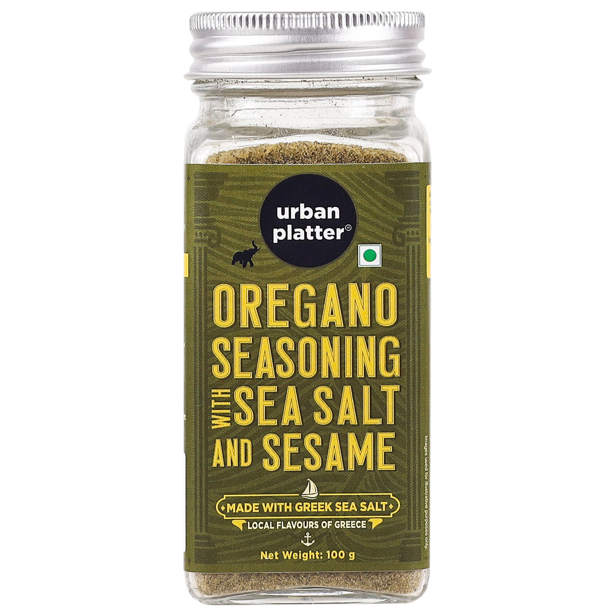 Urban Platter Oregano Seasoning with Sea Salt & Sesame, 100g (Product of Greece, Made from Greek Sea Salt, Mediterranean Herb, Season Vegetables)