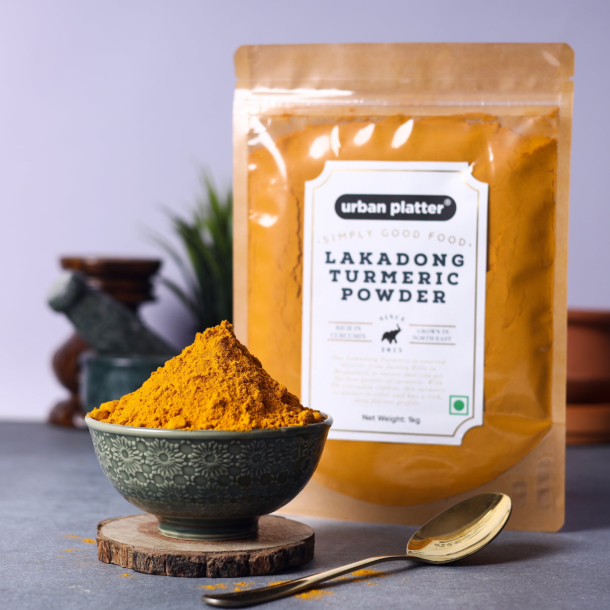 Urban Platter Lakadong Turmeric Powder, 1Kg / 35.27oz [HoReCa, Organically Grown in North-East India, High-Curcumin (5%)]