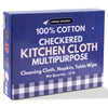 Multi-Purpose Cotton Checks Kitchen Cleaning Cloth, Napkin, Table Wipe - 15x15 Inch, (Pack of 12)