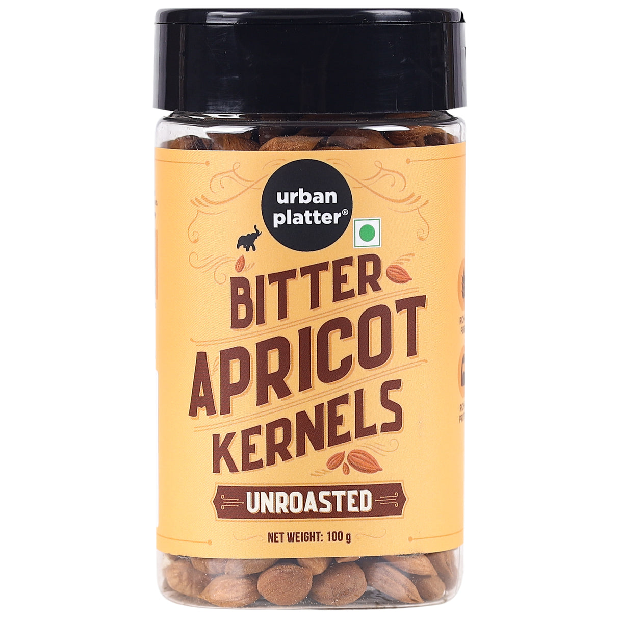 Urban Platter Bitter Apricot Kernels, 100g (Rich in Protein & Fiber, Stored in Refrigeration for Long Lasting Freshness)