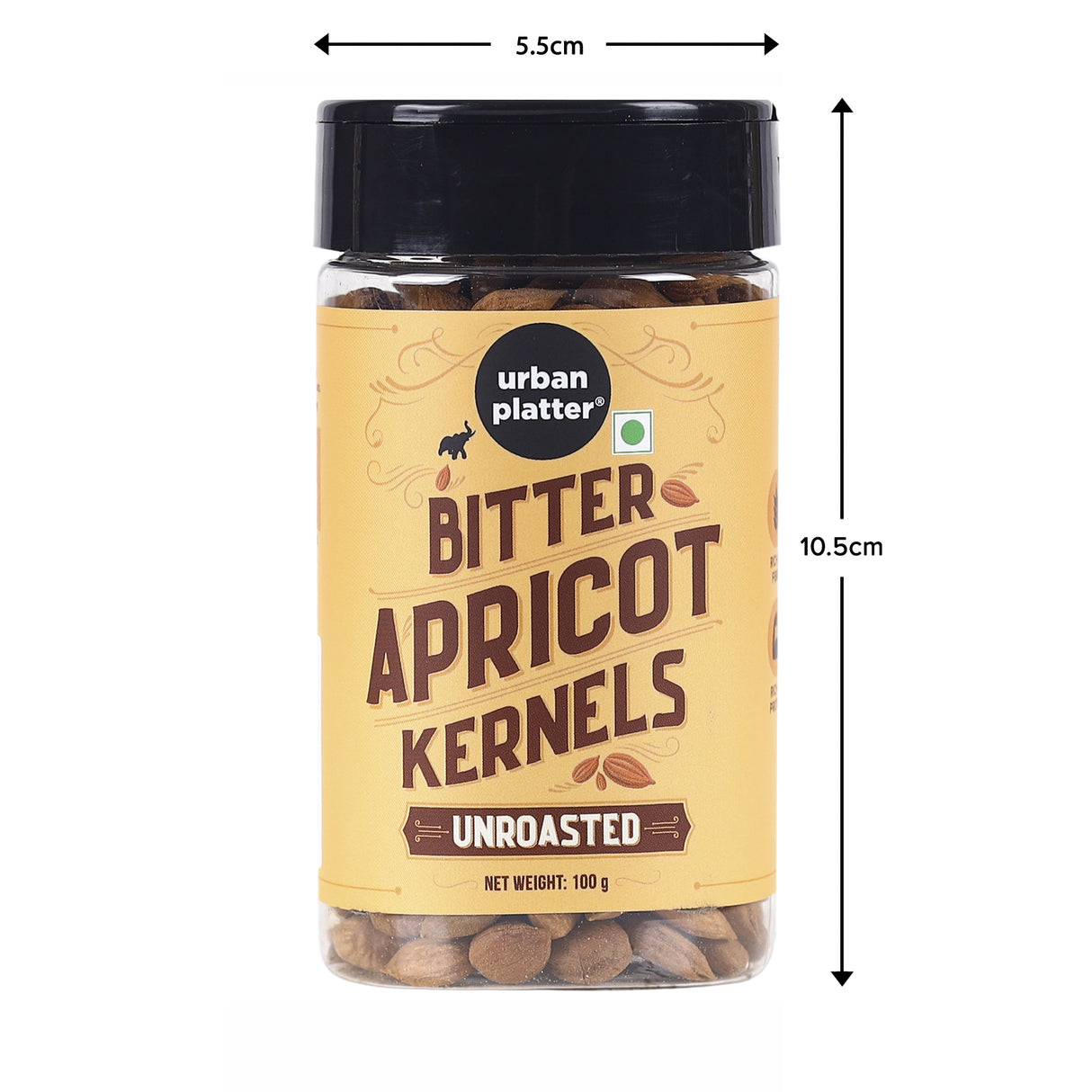 Urban Platter Bitter Apricot Kernels, 100g (Rich in Protein & Fiber, Stored in Refrigeration for Long Lasting Freshness)