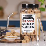 Urban Platter European Style Brown Sugar Cubes, 700g / 25oz [Half Teaspoon Sized Cubes, Rough Cut, Approx 200 Cubes]