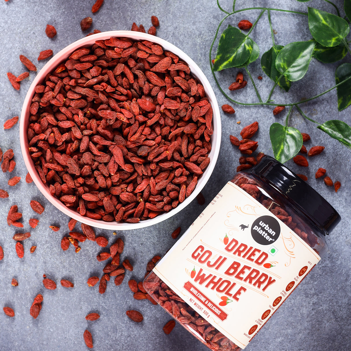 Urban Platter Goji Berries, 500g (Antioxidant-Rich Superfood | Naturally Sweet & Chewy | Great for Snacking, Smoothies & Baking)