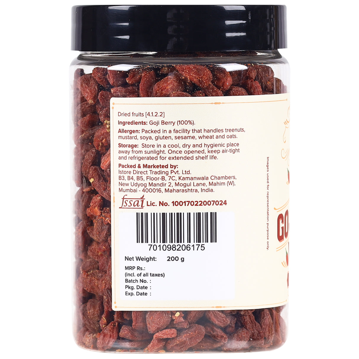 Urban Platter Goji Berries, (Antioxidant-Rich Superfood | Naturally Sweet & Chewy | Great for Snacking, Smoothies & Baking)