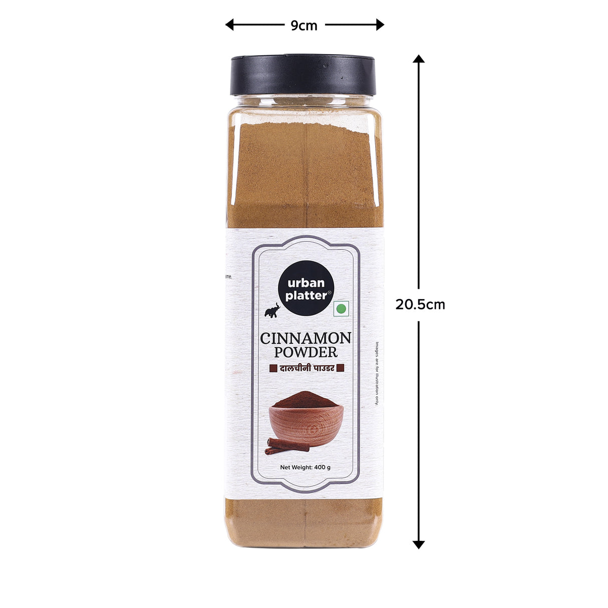 Urban Platter Cinnamon (Dalcheeni) Powder Shaker Jar, 400g