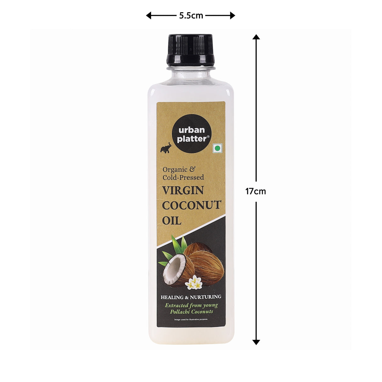 Urban Platter Virgin Coconut Oil, 500ml/17oz [All Natural, Cold-Pressed and Pure]