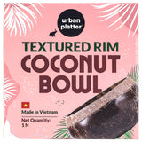 Urban Platter Textured Rim Coconut Bowl, 1 Unit (Made in Vietnam | Light Weight | Jumbo Size | Eco-friendly)