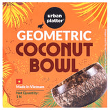 Urban Platter Geometric Coconut Bowl, 1 Unit (Made in Vietnam | Light Weight | Jumbo Size | Eco-friendly)