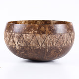 Geometric Coconut Bowl, 1 Unit (Made in Vietnam | Light Weight | Jumbo Size | Eco-friendly)