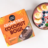 Geometric Coconut Bowl, 1 Unit (Made in Vietnam | Light Weight | Jumbo Size | Eco-friendly)