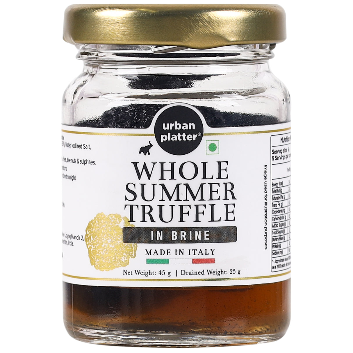 Urban Platter Whole Summer Truffle in Brine, 25g (Made in Italy | Preserved Naturally | No Artificial Flavours | Preservative-Free)