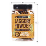 Urban Platter Jaggery Powder Sachets, 250g / 8.8oz [50 Sachets, 5 grams Each]