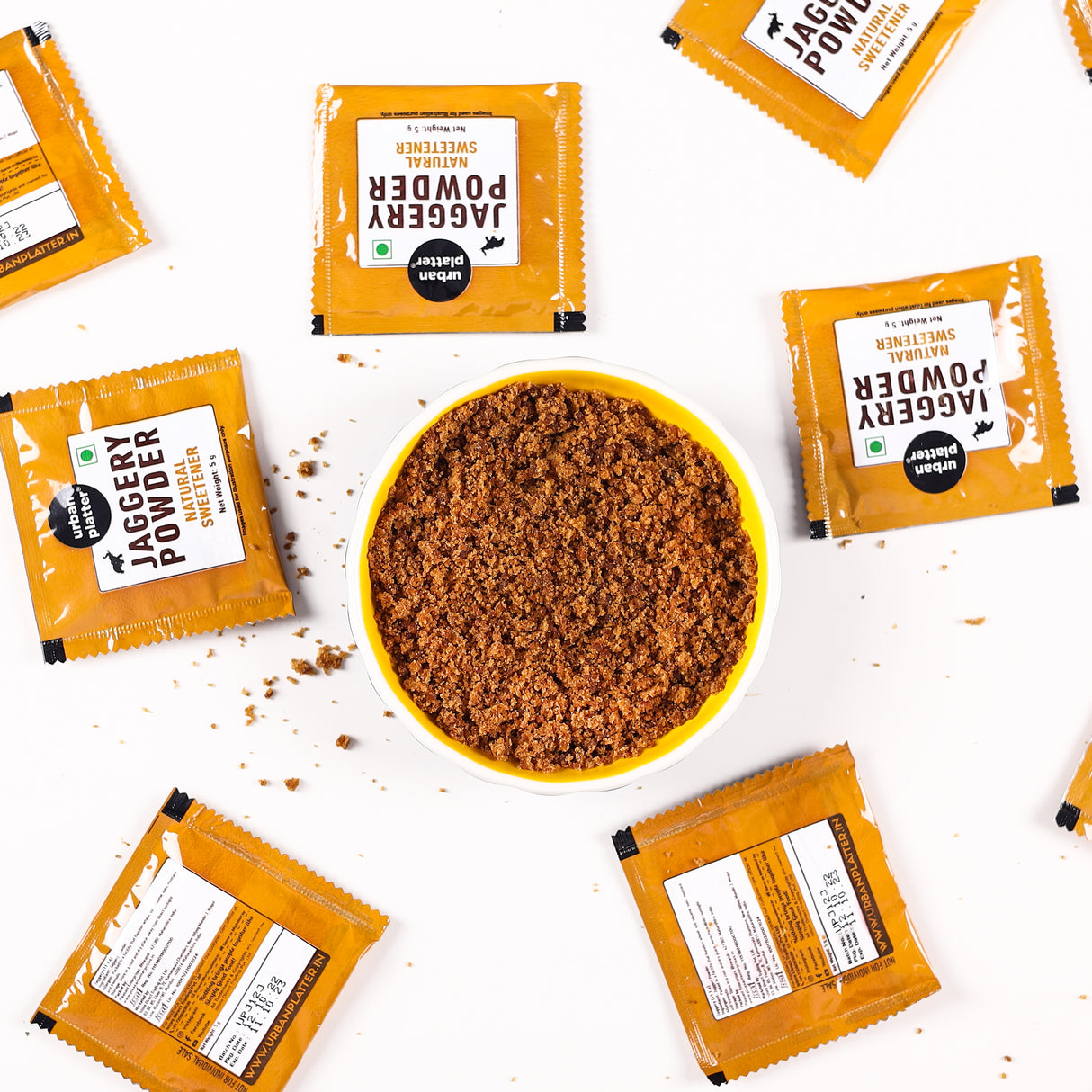 Urban Platter Jaggery Powder Sachets [5 grams Each]