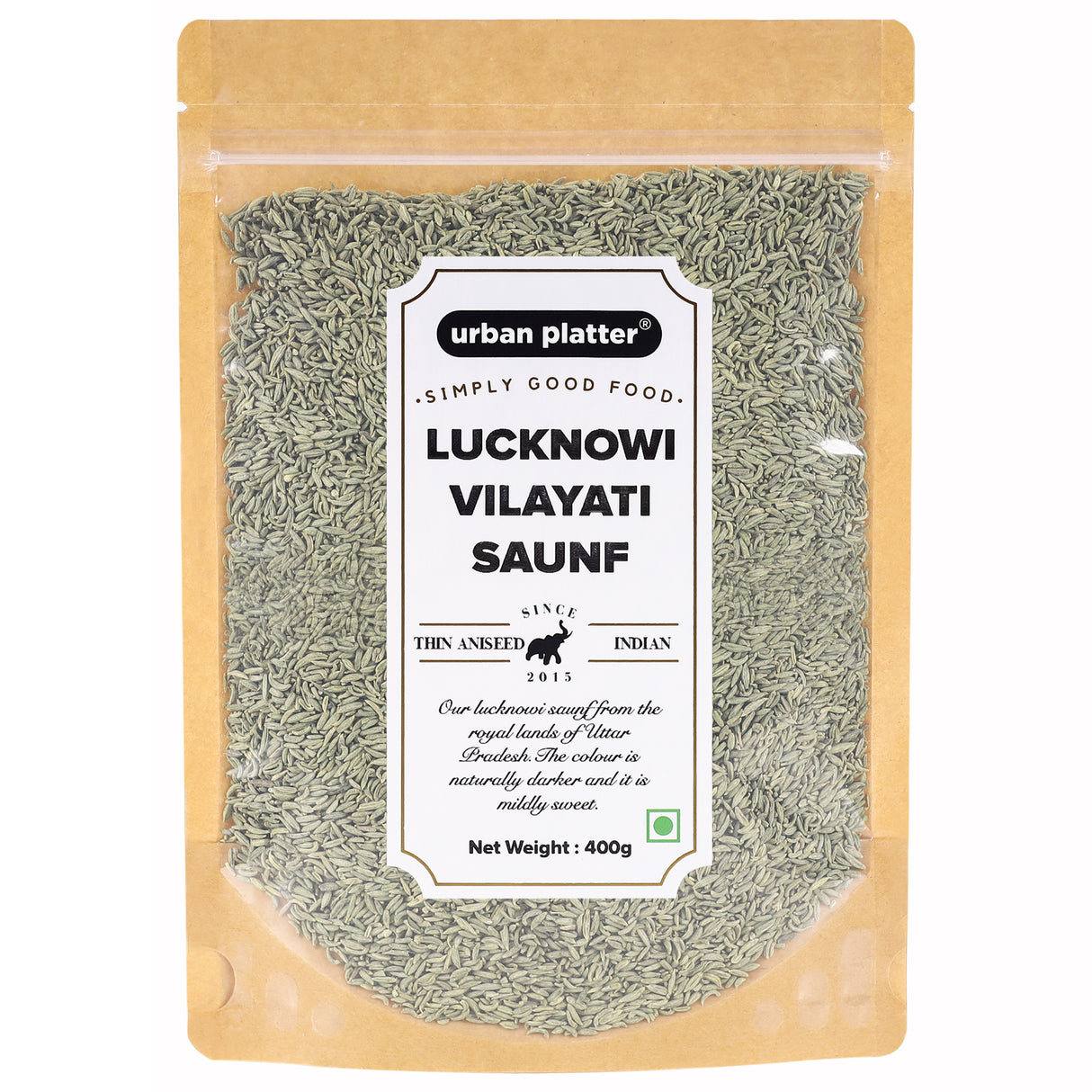 Urban Platter Thin Aniseed (Lucknowi Vilayati Saunf), 400g