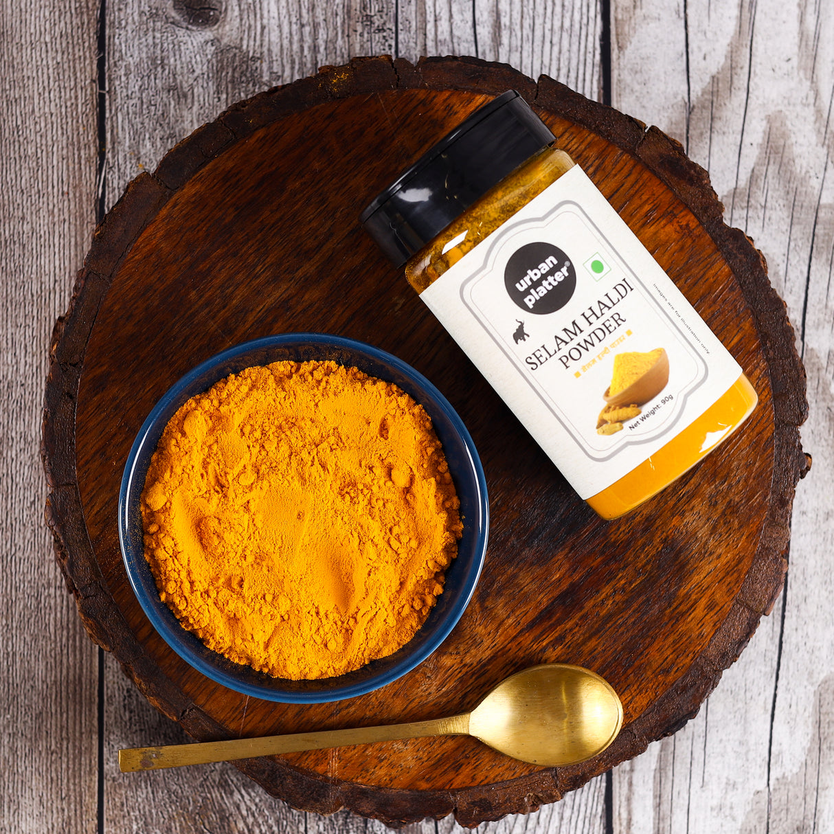Urban Platter Selam Haldi (Turmeric) Powder Shaker Jar, 90g [Cultivated in Tamilnadu]