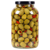 Urban Platter Green Gordal Olives Stuffed with Hot Piri Piri Peppers, 3.8kgs (Product of Spain | Whole Large Size Olives | Firm, Juicy & Spicy | Drained Weight - 2.2kgs)