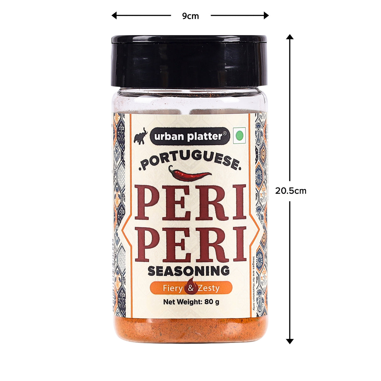 Urban Platter Portuguese Peri Peri Seasoning Mix, 80g (All purpose seasoning, Perfect for Pop Corn, Pasta, Fries Seasoning | Dairy-free)