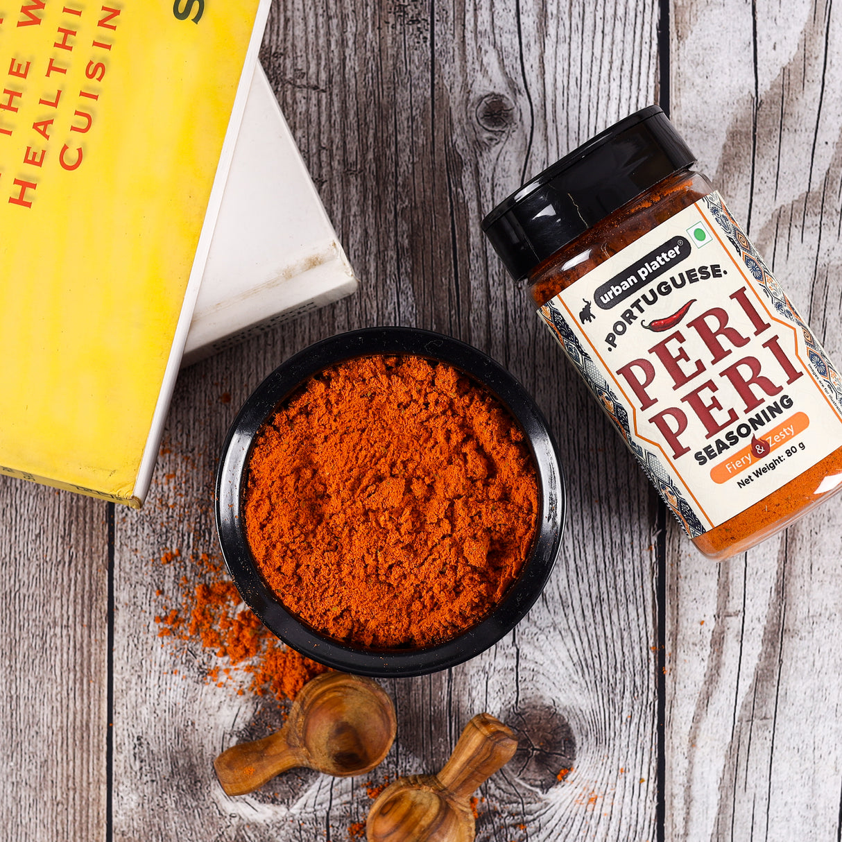 Urban Platter Portuguese Peri Peri Seasoning Mix, 80g (All purpose seasoning, Perfect for Pop Corn, Pasta, Fries Seasoning | Dairy-free)