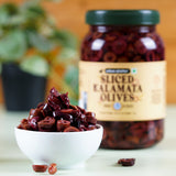 Urban Platter Greek Sliced Kalamata Olives, 1Kg [Drained Weight 500g | Kalamon Region of Greece | Perfect for Salads | Hummus | Mediterranean Dishes]