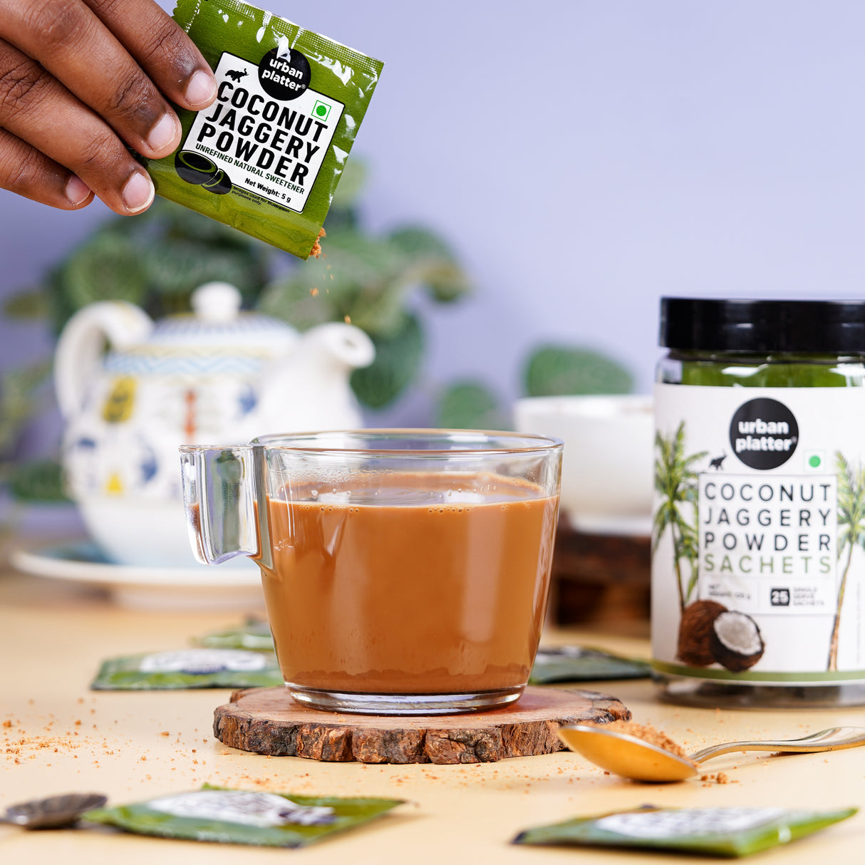 Urban Platter Coconut Sugar Sachets, 125g / 25 x 5g Sachets (Low GI, Natural Sweetener, Refined Sugar Alternative) - product image 5