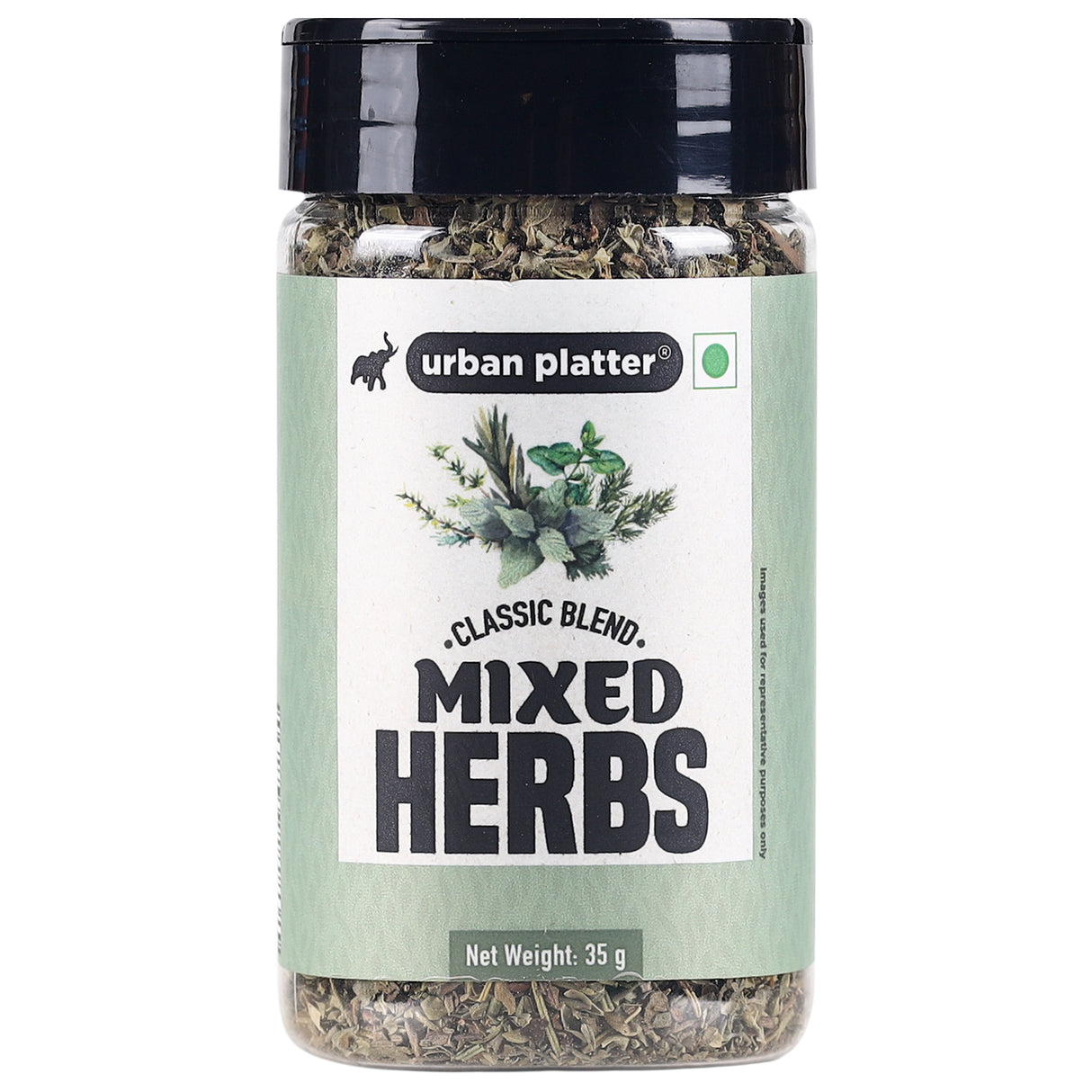 Urban Platter Mixed Herbs Shaker Jar, 35g / 1.2oz [Seasoning Mix of Oregano, Rosemary, Basil, Thyme]