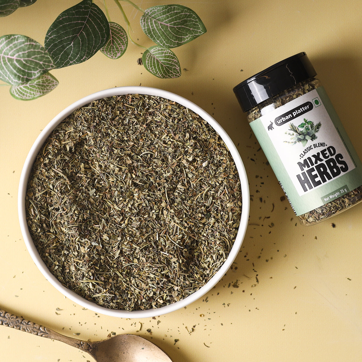 Urban Platter Mixed Herbs Shaker Jar, 35g / 1.2oz [Seasoning Mix of Oregano, Rosemary, Basil, Thyme]