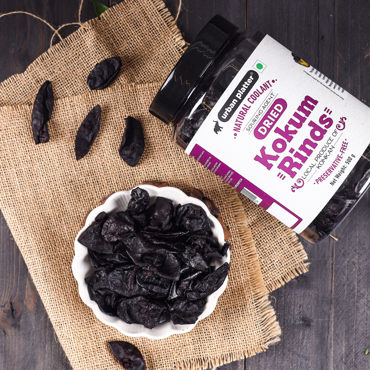 Urban Platter Dried Kokum Rinds (Garcinia Indica), 500g