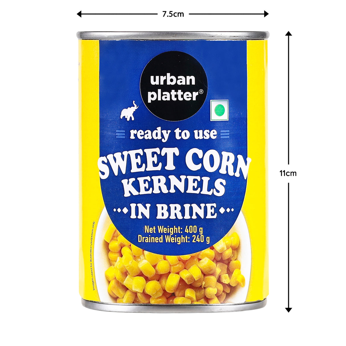 Urban Platter Ready to Use Sweet Corn Kernels in Brine, 400g (Drained Weight 240g)