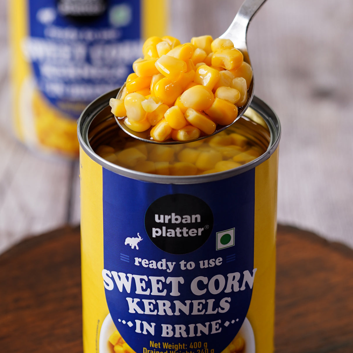 Urban Platter Ready to Use Sweet Corn Kernels in Brine, 400g (Drained Weight 240g)
