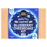 Urban Platter DIY Dairy Free Blueberry Cheesecake Kit, 700g [Gluten Free, No Bake, Makes 6-7 Slices]