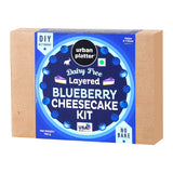 Urban Platter DIY Dairy Free Blueberry Cheesecake Kit, 700g [Gluten Free, No Bake, Makes 6-7 Slices]