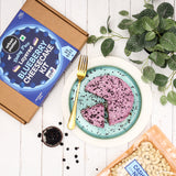 Urban Platter DIY Dairy Free Blueberry Cheesecake Kit, 700g [Gluten Free, No Bake, Makes 6-7 Slices]