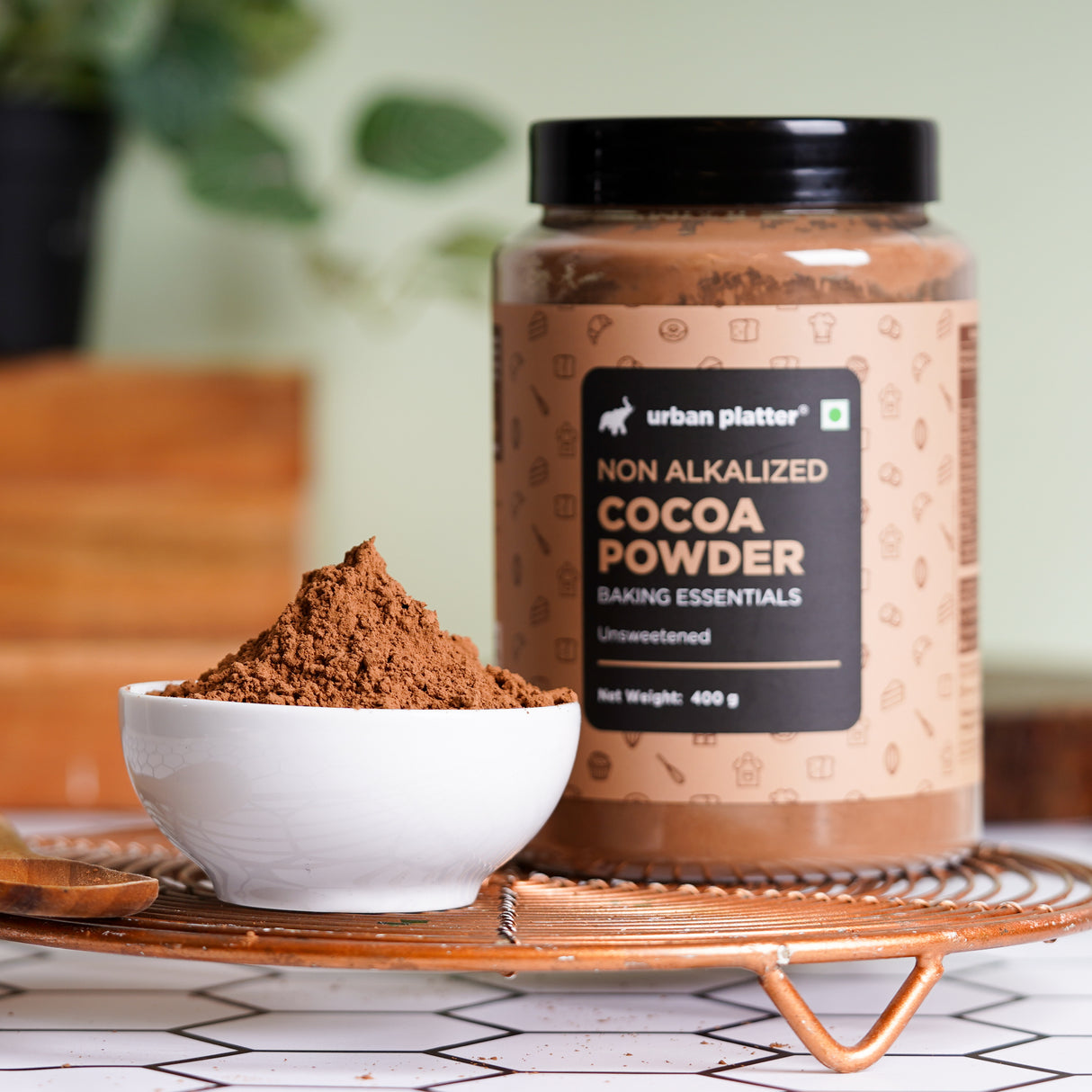 Urban Platter Cocoa Powder, 400g (Unsweetened | Rich Chocolate Flavour | Ideal for Baking, Beverages & Desserts | 100% Pure Cocoa)